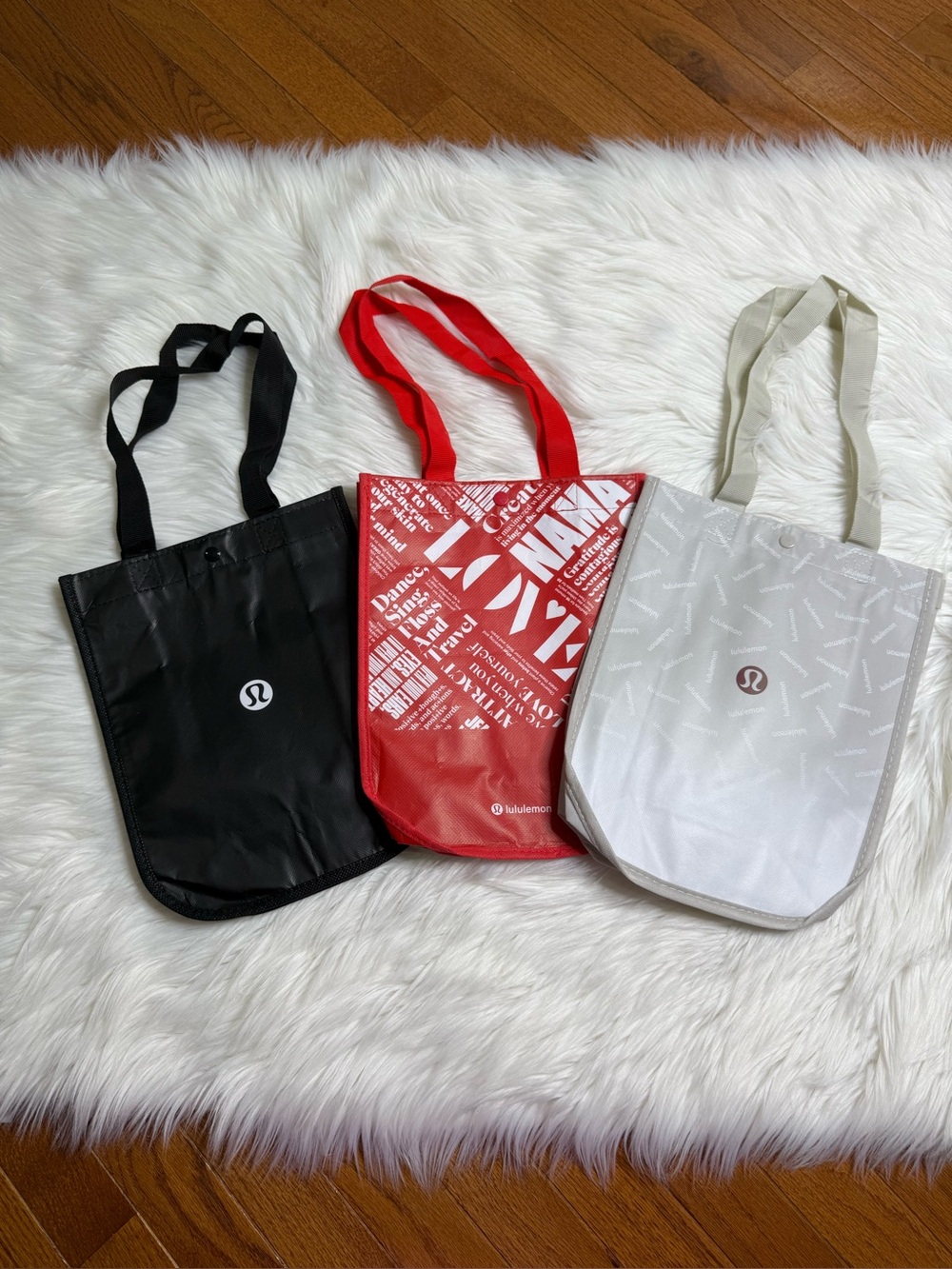Set of 3 Lululemon Small Reusable Tote Bag Trio